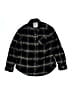 Justice Plaid Black Long Sleeve Button-Down Shirt Size 10 - photo 1