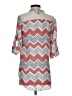 Iz Byer 100% Polyester Chevron-herringbone Silver 3/4 Sleeve Blouse Size S - photo 2