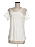 Loveappella Ivory Short Sleeve Blouse Size M - photo 1