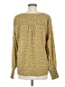 Pleione 100% Polyester Floral Yellow Long Sleeve Blouse Size M - photo 2