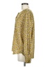 Pleione 100% Polyester Floral Yellow Long Sleeve Blouse Size M - photo 5