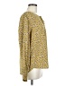 Pleione 100% Polyester Floral Yellow Long Sleeve Blouse Size M - photo 4