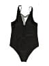 Unbranded Solid Black One Piece Swimsuit Size L - photo 1
