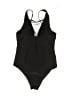 Unbranded Solid Black One Piece Swimsuit Size L - photo 2