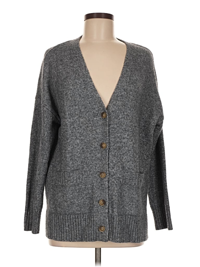 Pre-owned Ella Moss Cardigan Sweater In Gray