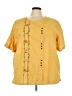 Unbranded Yellow Short Sleeve Henley Size 5X - photo 1