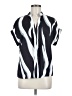 Shein Stripes Black Short Sleeve Blouse Size 6 - photo 1
