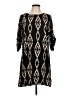 Freeway 100% Polyester Argyle Black Casual Dress Size L - photo 1