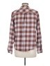 Maurices Checkered-gingham Brown Long Sleeve Button-Down Shirt Size M - photo 2