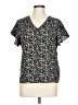 Shein 100% Polyester Stars Black Short Sleeve Blouse Size L - photo 1