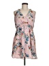 Lush 100% Polyester Floral Pink Casual Dress Size M - photo 1