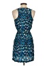 Aqua 100% Silk Print Blue Cocktail Dress Size S - photo 2