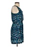 Aqua 100% Silk Print Blue Cocktail Dress Size S - photo 4