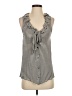 Left Coast by Dolan Black Ivory Sleeveless Blouse Size S - photo 1