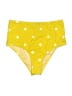 Beach Bay Polka Dots Yellow Swimsuit Bottoms Size S - photo 1