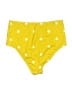Beach Bay Polka Dots Yellow Swimsuit Bottoms Size S - photo 2