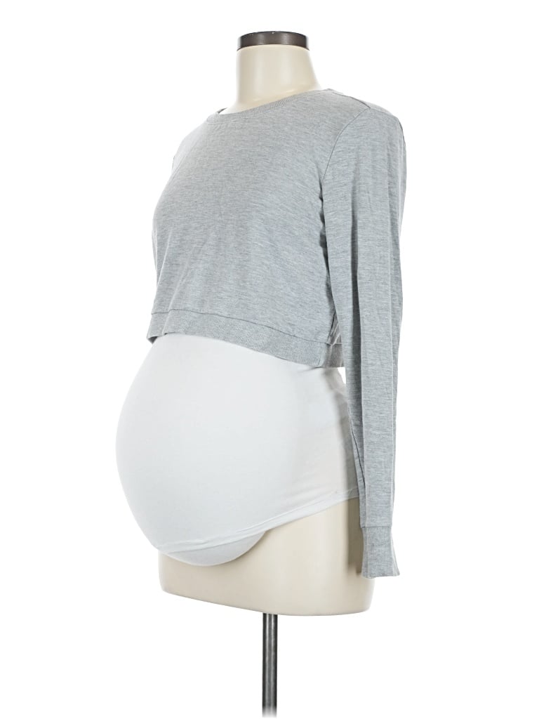 Pre-owned Seraphine Long Sleeve T-shirt In Gray