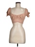 Olivaceous 100% Rayon Tan Short Sleeve Top Size M - photo 1