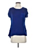 Black Label by Chico's Blue Short Sleeve Top Size XS (00) - photo 1