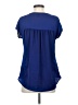 Black Label by Chico's Blue Short Sleeve Top Size XS (00) - photo 2