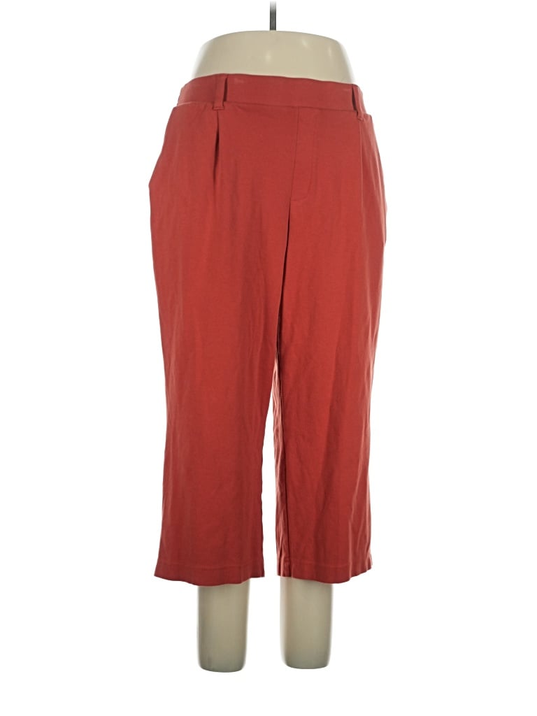 Pre-owned Lands' End Casual Pants In Red