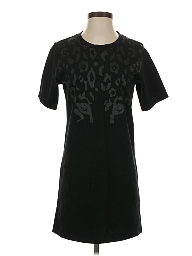 Pre-owned David Lerner Short Sleeve Top Black Crew Neck Tops