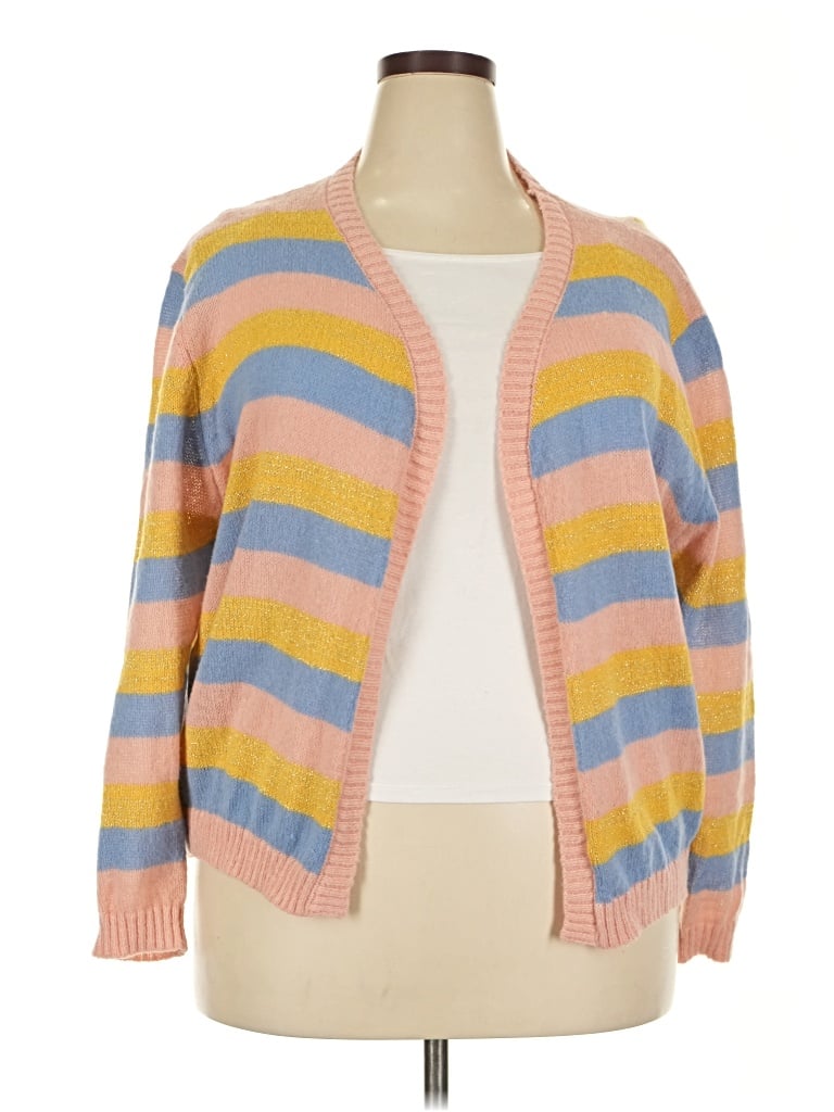 Pre-owned Shein Curve Cardigan Sweater In Pink