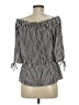 MICHAEL Michael Kors Black White 3/4 Sleeve Blouse Size M - photo 2