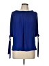 Peter Nygard 100% Polyester Blue 3/4 Sleeve Blouse Size L (estimated) - photo 1