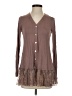 Logo Layers Brown Cardigan Size XXS - photo 1