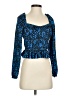 Zara Blue 3/4 Sleeve Blouse Size S - photo 1