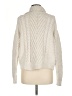 Zara Chevron-herringbone Ivory Turtleneck Sweater Size M - photo 2