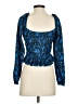 Zara Blue 3/4 Sleeve Blouse Size S - photo 2