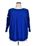 Cable & Gauge Blue 3/4 Sleeve Top Size 1X - photo 1
