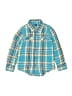 Baby Gap 100% Cotton Plaid Teal Long Sleeve Button-Down Shirt Size 5T - photo 1