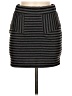 Crimson & Clover Stripes Black Gray Casual Skirt Size M - photo 1