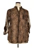 Mix & CO 100% Polyester Brown 3/4 Sleeve T-Shirt Size 2X - photo 1