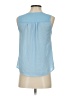 Q&A 100% Polyester Blue Sleeveless Blouse Size XS - photo 2