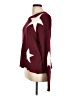 Shein 100% Polyester Stars Burgundy Pullover Sweater Size L - photo 5