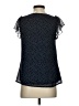 Ann Taylor LOFT Outlet 100% Polyester Stars Black Short Sleeve Blouse Size XS - photo 2