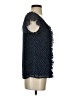 Ann Taylor LOFT Outlet 100% Polyester Stars Black Short Sleeve Blouse Size XS - photo 4