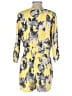 Elevenses 100% Rayon Print Yellow Romper Size S - photo 2