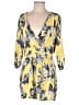 Elevenses 100% Rayon Print Yellow Romper Size S - photo 1