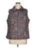 Croft & Barrow 100% Polyester Paisley Purple Vest Size 1X - photo 1