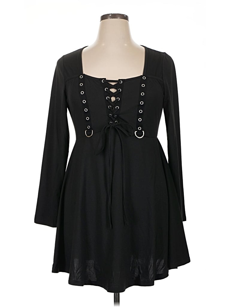 Pre-owned Shein Curve Casual Dress In Black