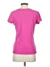 Lands' End 100% Cotton Solid Pink Short Sleeve Top Size S - photo 2
