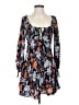 Ecote 100% Rayon Print Blue Casual Dress Size 4 - photo 1