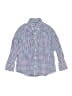Crewcuts Checkered-gingham Blue Long Sleeve Button-Down Shirt Size 4 - 5 - photo 1