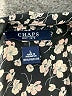 Chaps 100% Polyester Floral Black Short Sleeve Blouse Size L - photo 7