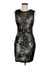 Dots 100% Polyester Metallic Black Cocktail Dress Size M - photo 1